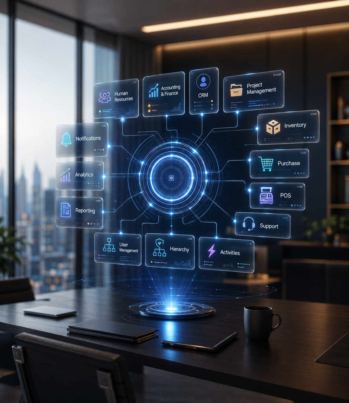 NBS Business Management Platform system overview interface
