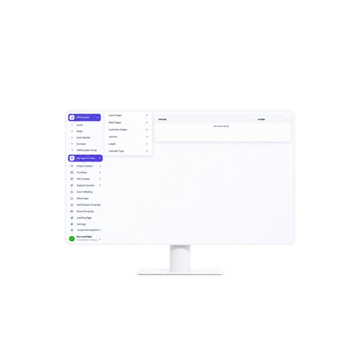 Desktop CRM system