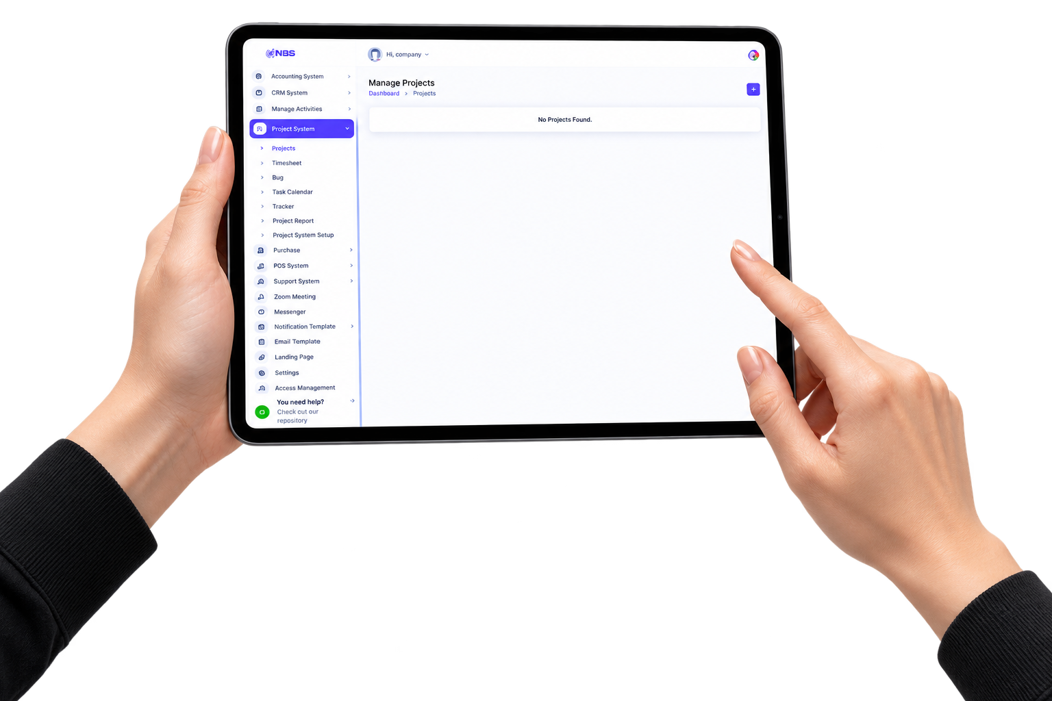 Tablet project management